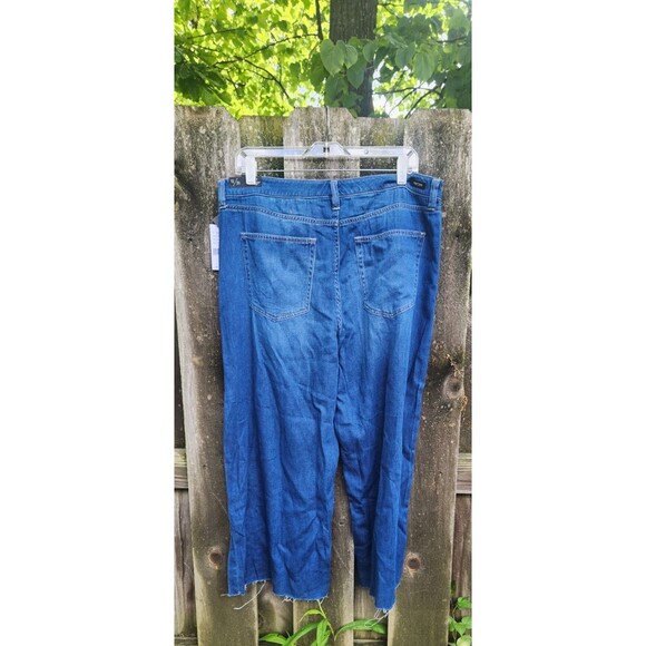 Liverpool Jeans 12/31 Wide Leg With High Slit Cropped Raw Edge Pants - Picture 14 of 16